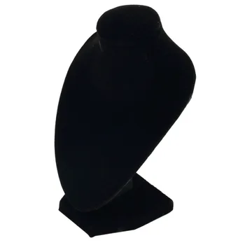 

1pcs 10*15cm Women Lady Girl Black Velvet Body Necklace Display Pedestal Jewelry Chain Holder Bust Holder Container Fashion