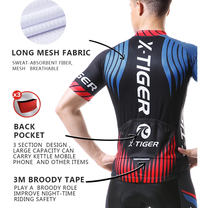 X TIGER Pro Велоспорт Джерси гоночный велосипед одежда MTB велосипедная летняя Hombre Maillot