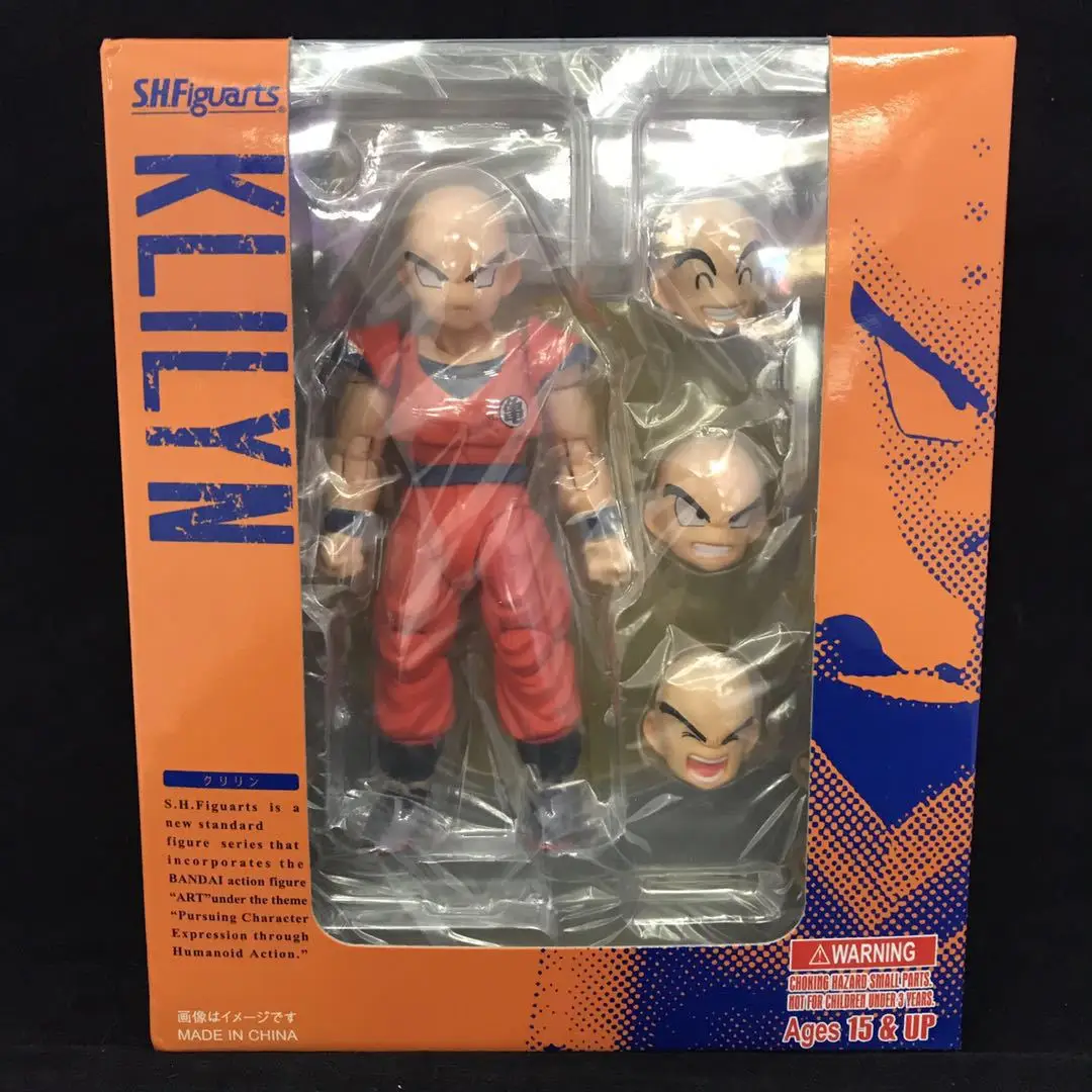 SHF S. H. Figuarts Dragon Ball Z Klilyn Krillin из ПВХ фигурка Коллекционная модель игрушки 12 см