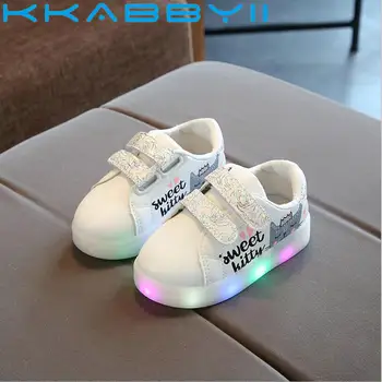 

Kids LED Sneakers Breathable Children Sports Shoes For Baby Girls Boys Luminous Shoes with Light Size 21-30