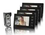 

MOUNTAINONE Top quality Home security intercom system 7"TFT touch screen video door phone 1camera+4monitors HD IR camera