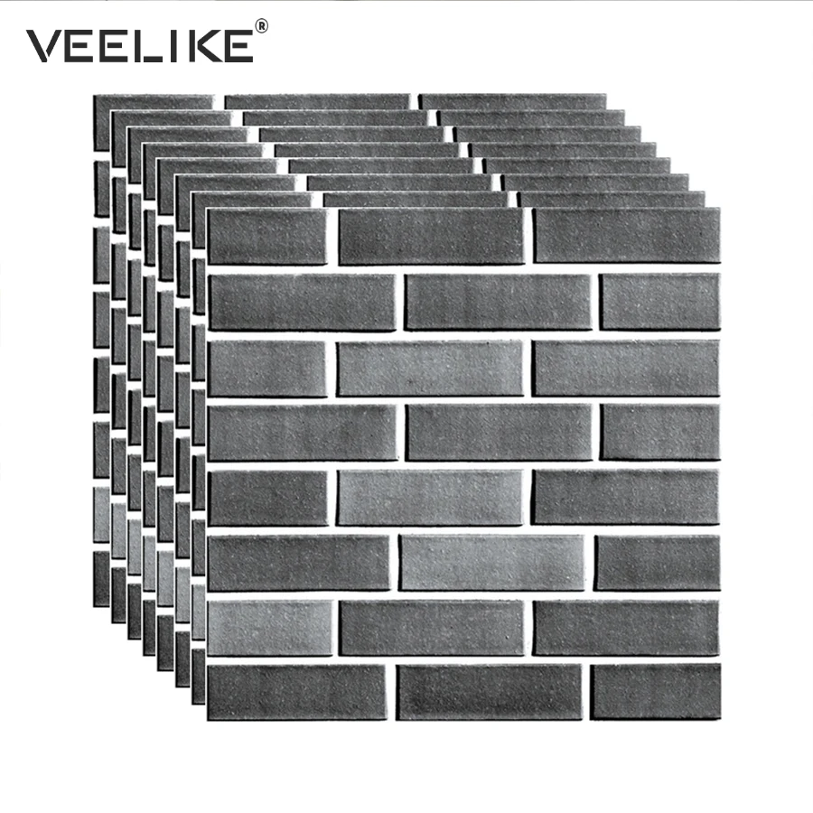 

PVC Embossed 3D Brick Wallpaper For Bathroom Wall Kitchen Backsplash Tiles Vintage Wall Paper For Bedroom Living Room Home Decor
