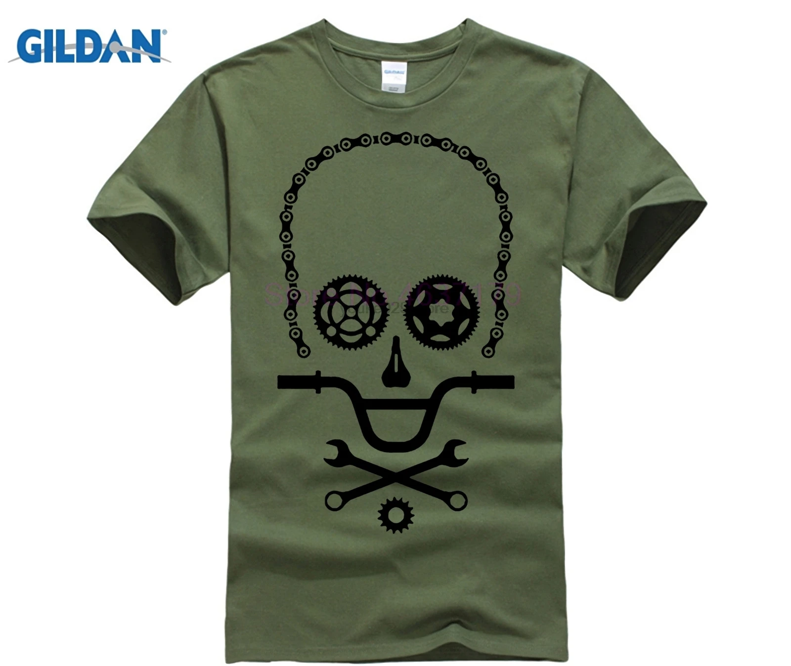 

Funny Skull design BMX biker parts T Shirt Men Bicycle Cycling fittings t-shirt MTB Rider teeshirt perfect graphic adult apparel
