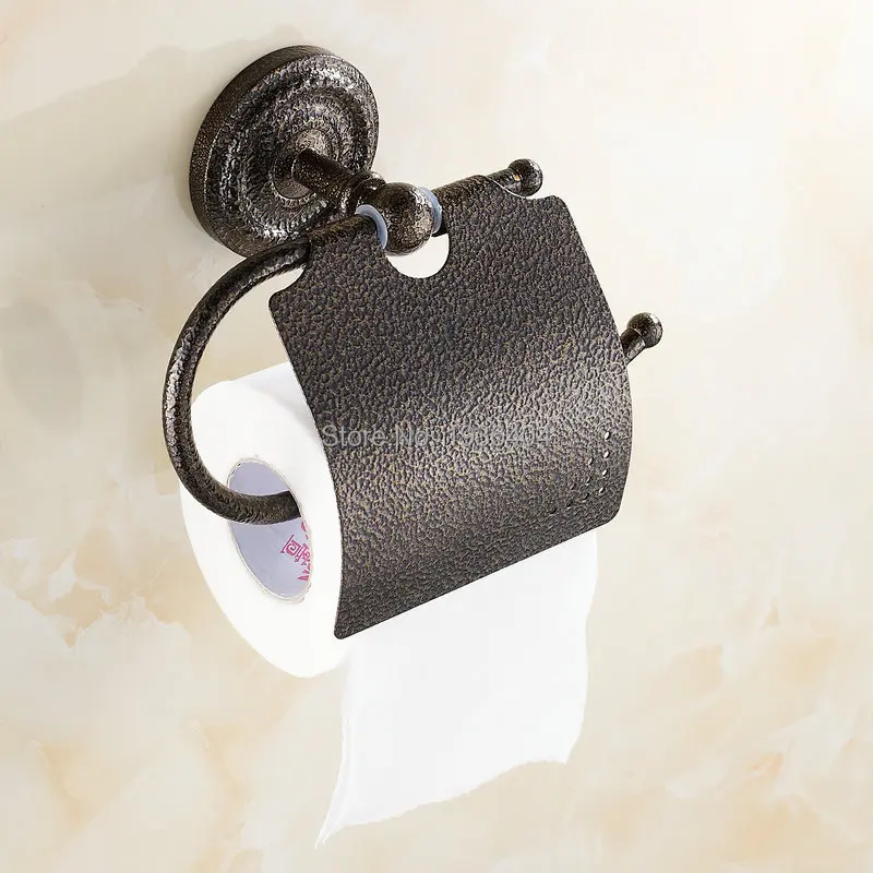 

Wall Mounted Roman Bronze Toilet Paper Holder Waterproof Paper Holder PH201