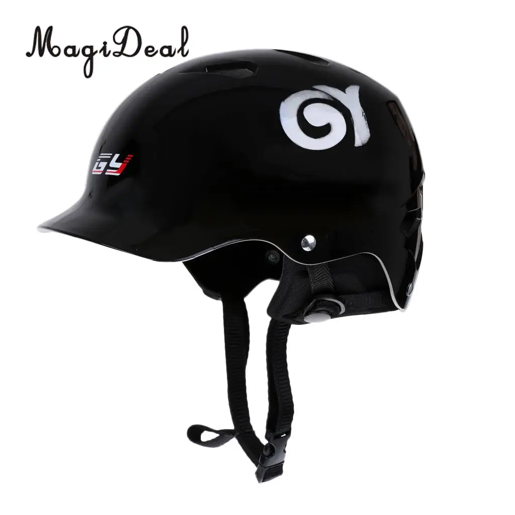 

MagiDeal Gloss Black Safety Helmet for Water Sport Canoeing Kayaking Wakeboarding Rafting Boating S/M/L Riding Protection Acce