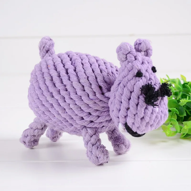 

Dog Cotton Rope Weave Cartoon Dolls Pet Toy Puppy Catch Chewing Teaser Play Interactive Dog Bite Toys Molar Teeth Training Toy