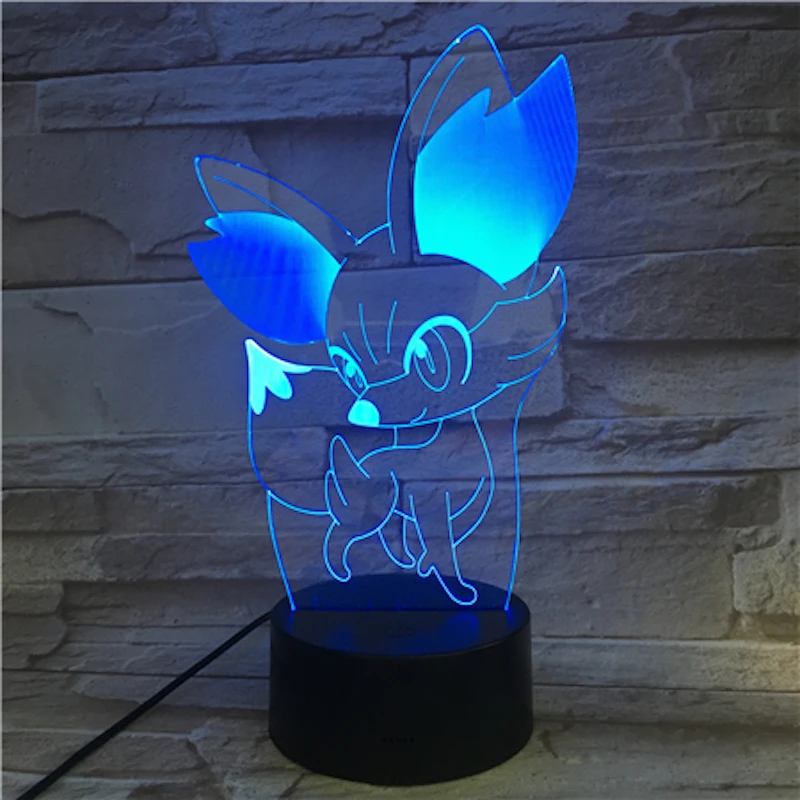 

Pokemon Go Fennekin Figure LED Night Lamp for Children Home Decorative Lamp Colorful Nightlight Kids Table Lamp LED Fennekin