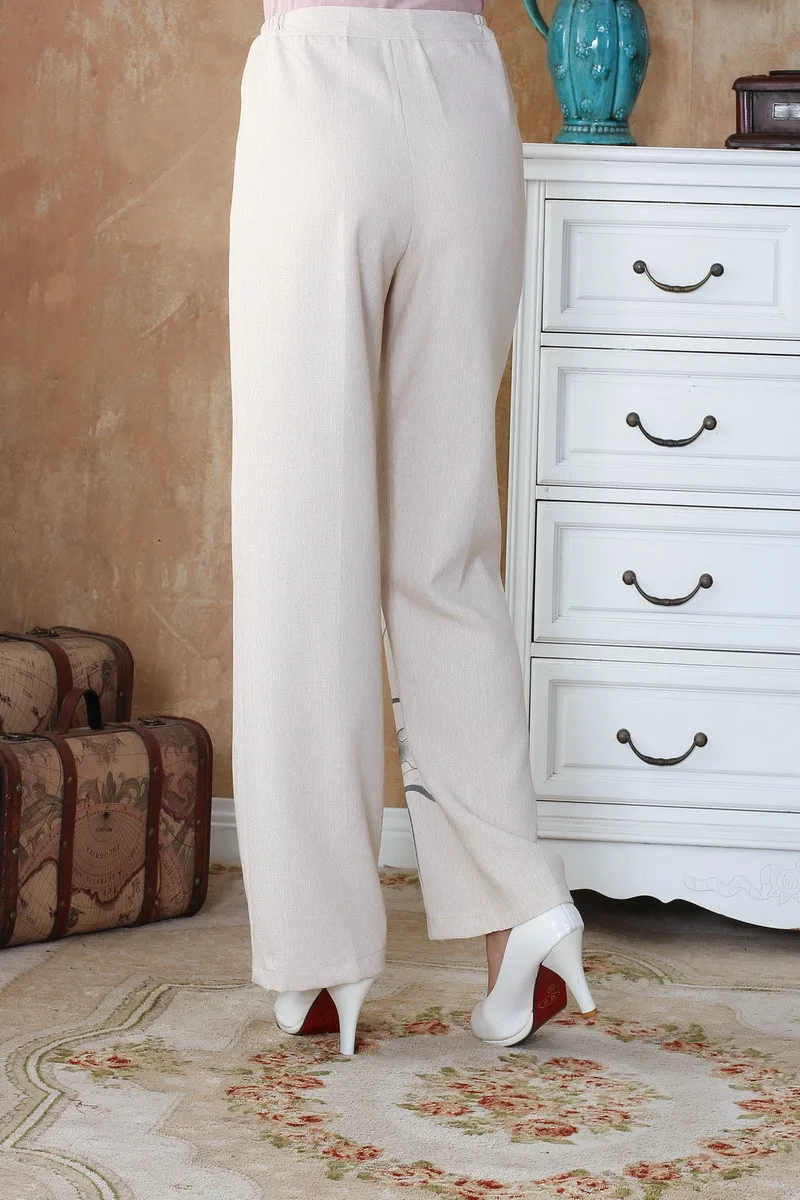 Шанхай история китайский национальный тренд Тан Брюки quinquagenarian женские брюки китайский стиль брюки 3 цвета 2502