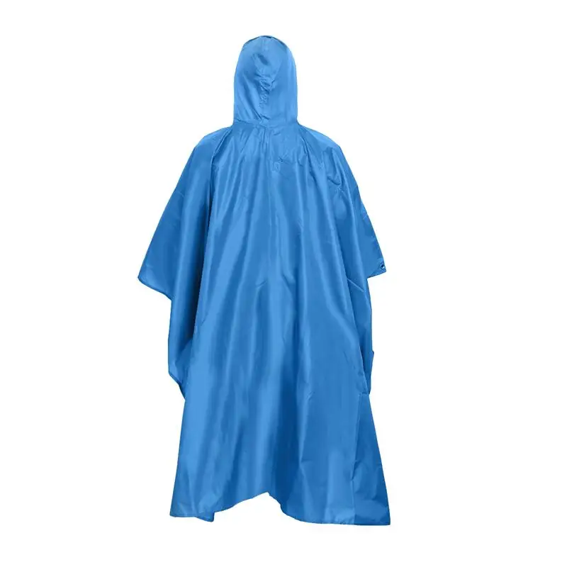 Дождевой многоразовый легкий дождевик с капюшоном водонепроницаемый походный рюкзак Крышка для активного отдыха(армейский зеленый - Цвет: Синий