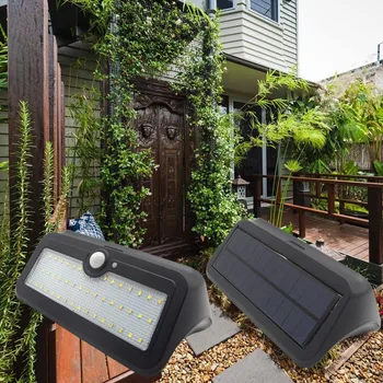 

Outdoor Waterproof LED Solar Wall light PIR Motion Sensor 46 leds Solar Power Rechargeable Garden path Security Night Lamp