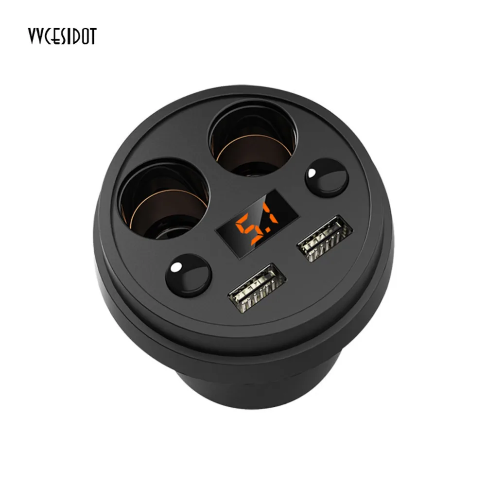 

Car Voltage Multi-function Car Charger Display 3.1A 2 USB-Car Lighter Splitter DC12-24V For DVR GPS Charge