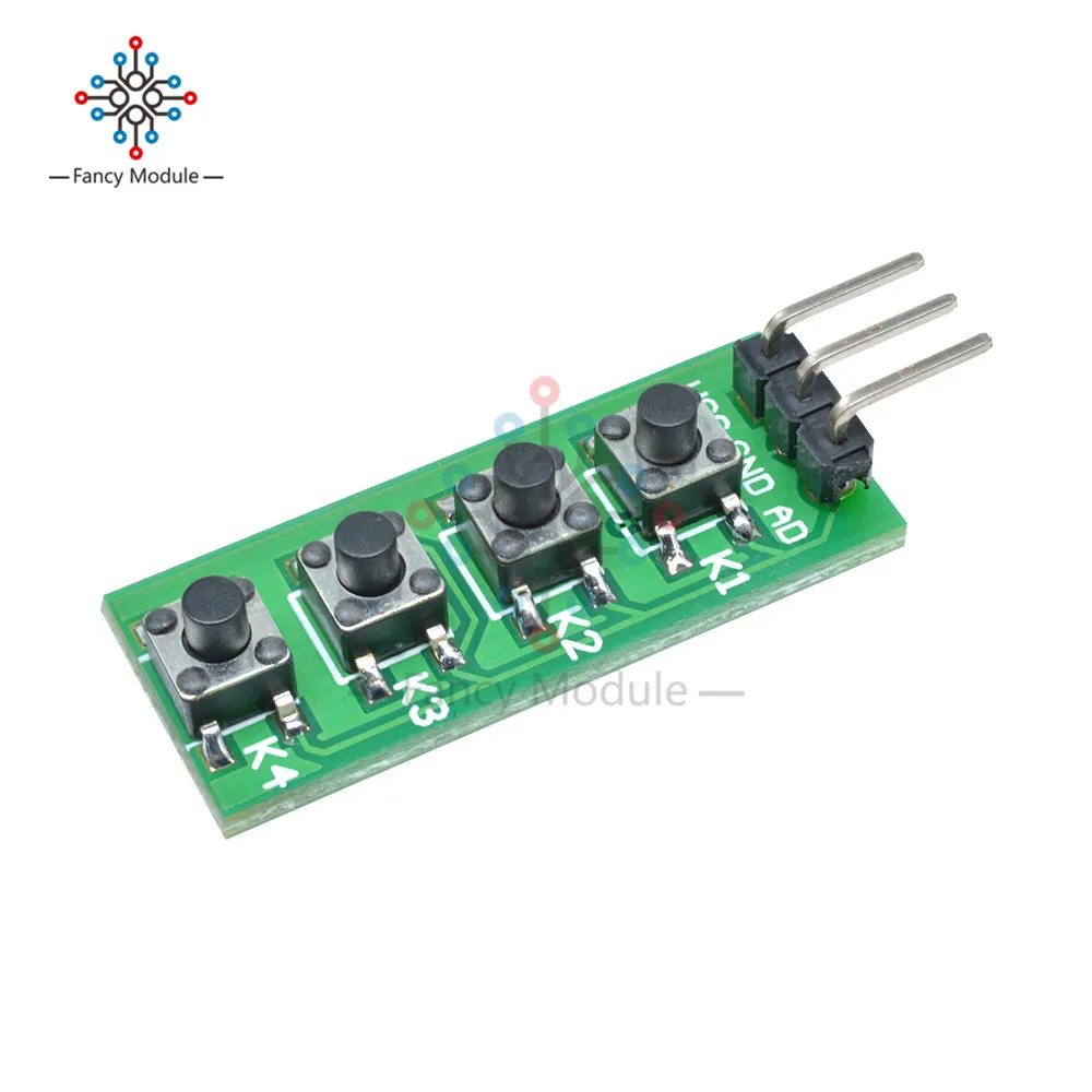 KC11B04 AD плата клавиатуры 4 клавиши аналоговые кнопки модуль ADC порт для Arduino Mini Nano UNO
