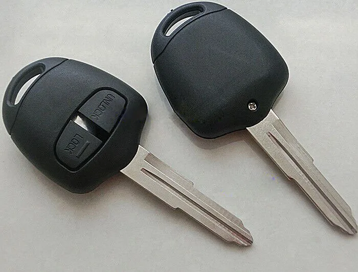 10PCS  2 Buttons Remote Key Shell for Mitsubishi Outlander Uncut Left blade Car Key Blanks