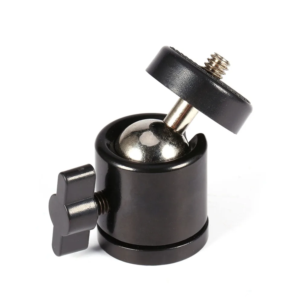 

1/4" Screw For Tripod 3/8" Screw For Flash Holder DSLR Camera Accessories 360 Swivel Mini Ball Head Bracket Holder Adapter Mount