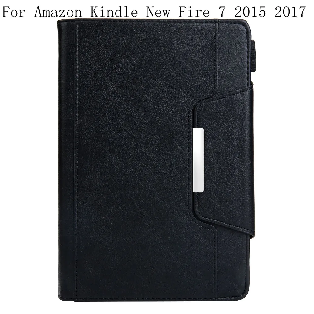 Из искусственной кожи Smart Cover чехол для Amazon Kindle НОВЫЙ Fire 7 2015 2017 сна проснуться функция защитный в виде ракушки принципиально Капа + подарки