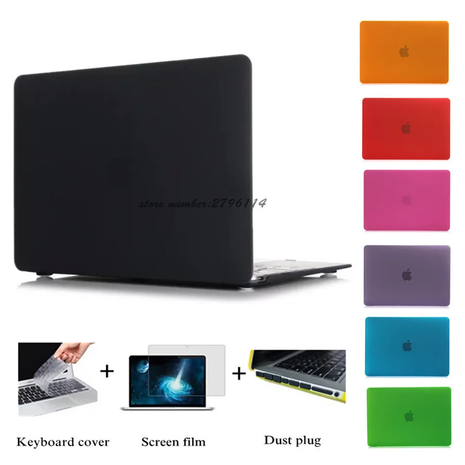 Новый цветной жесткий матовый чехол для Apple Macbook Air Pro Retina 11 12 13 15 ноутбука сумка Mac