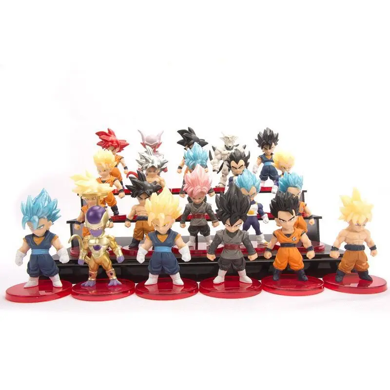 

Dragon Ball 21pcs/set Goku Mini Action Figure 1/12 scale painted figure Vegeta Action Figure Collectible Modei Toys Dolll