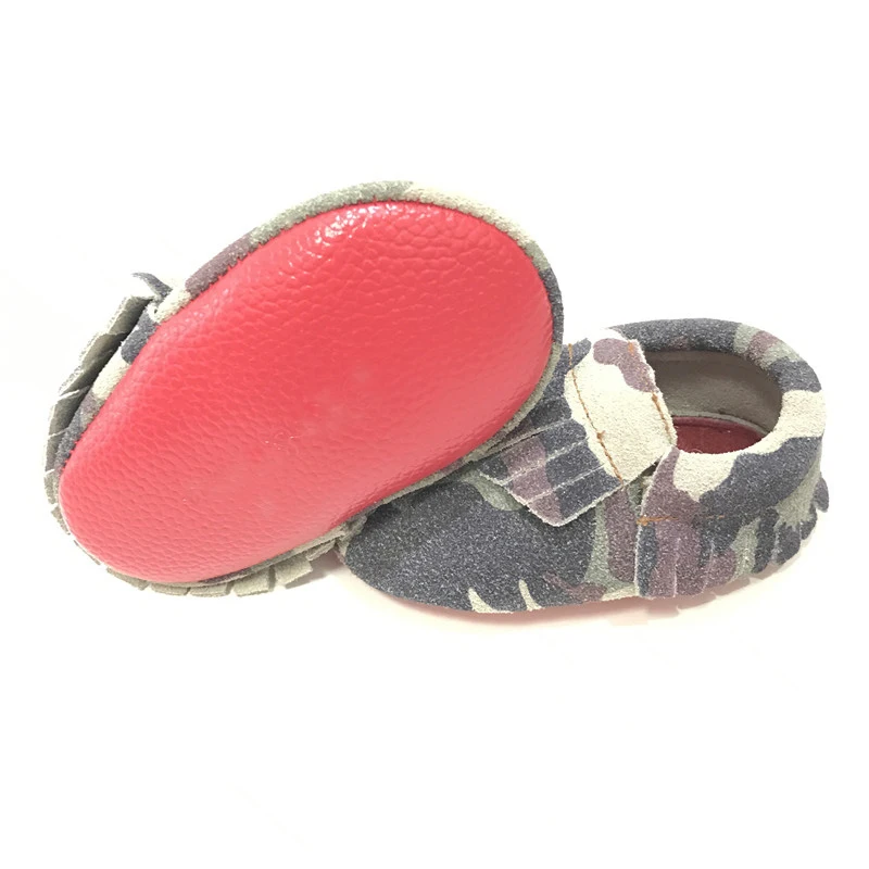 2017 New arrivals Graffiti Suede Genuine Leather Baby Moccasins Soft red bottom Newborn Shoes First Walkers Toddler Baby shoes