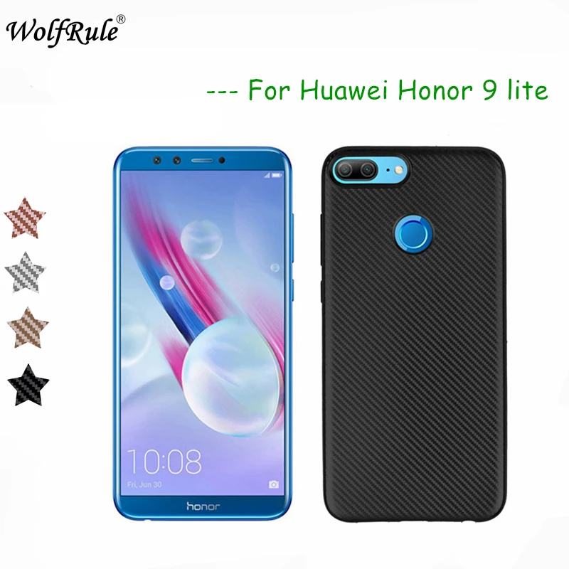 WolfRule Huawei Honor 9 Lite Cases lite Cover Luxury Full Protection Carbon Fiber Soft TPU Case For |