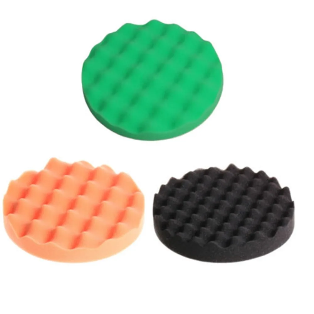 ZFE 10pcs of 8 inch Waffle Sponge Buff Polishing Pad Kit For Car Polisher Select Set & Colorin