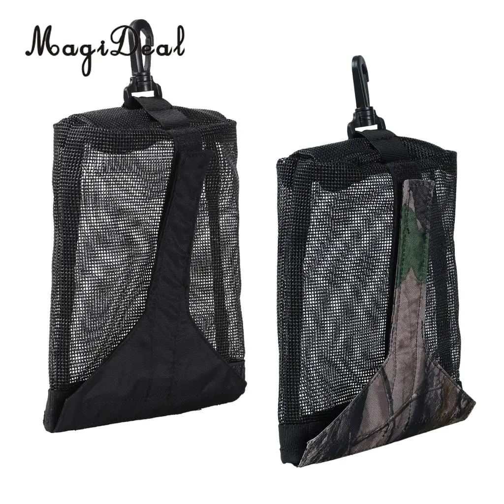 MagiDeal Strong 1Pc Nylon Scuba Diving Dive Weight Pocket Accessory Mesh Pouch Bag With Clip for Camera Drift Hook Equipment Acc