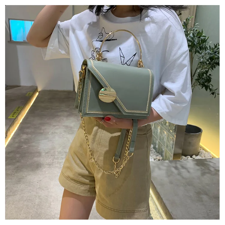 PUIMENTIUA Fashion Green PU Leather Crossbody Bags Women Small Handbag Bag Hand Bag Ladies Evening Bags