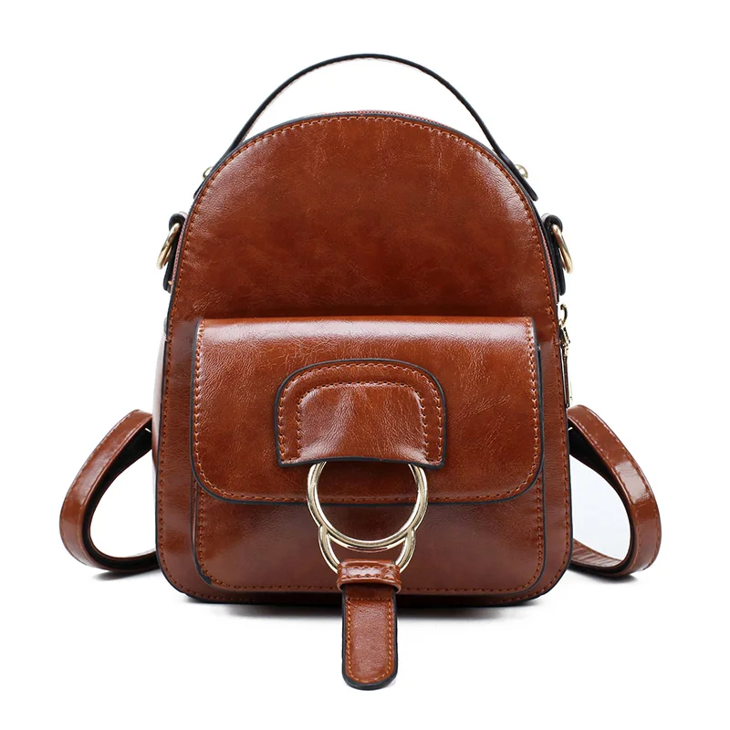 

ROZMAN 2019 Fashion Women Backpacks Oil wax Backpack Shoulder Bags Daypack for Women Female Rucksack Feminine travel bag