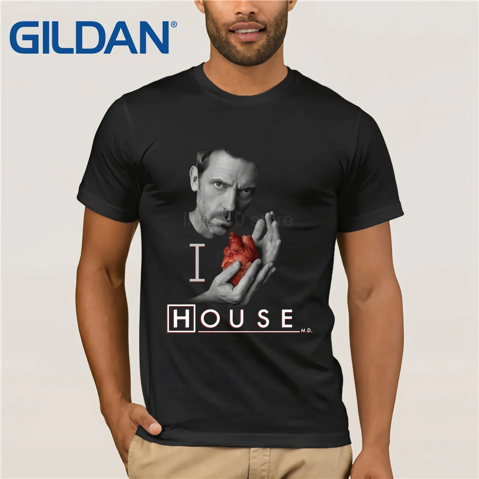 Дом ТВ шоу я люблю (сердце) Dr. House футболка Размеры S-3XL