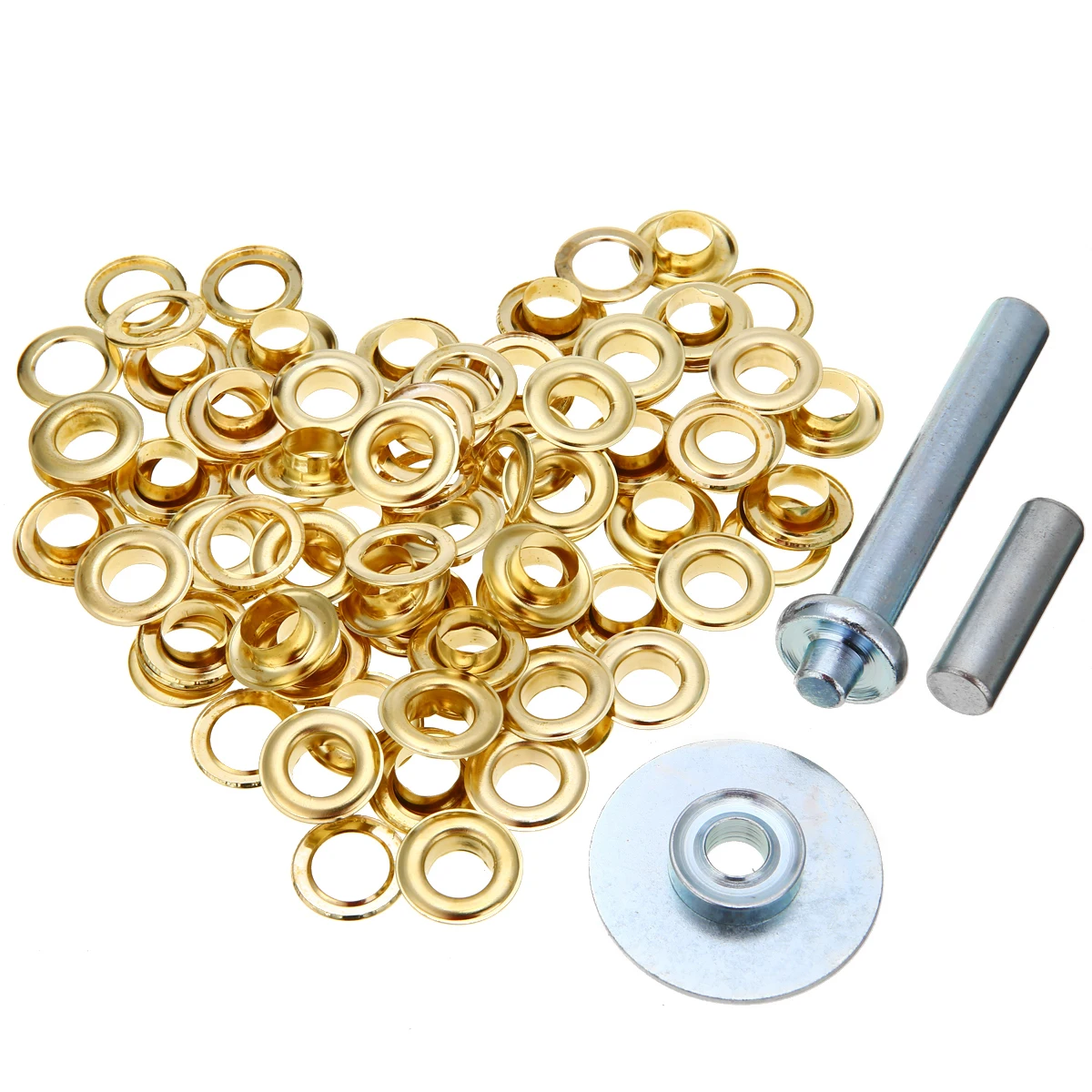 100pcs/set Metal Eyelets Grommets DIY Eyelet Punch Die Tool Set Tarp Tarpaulin Awning Tent Repair Kit