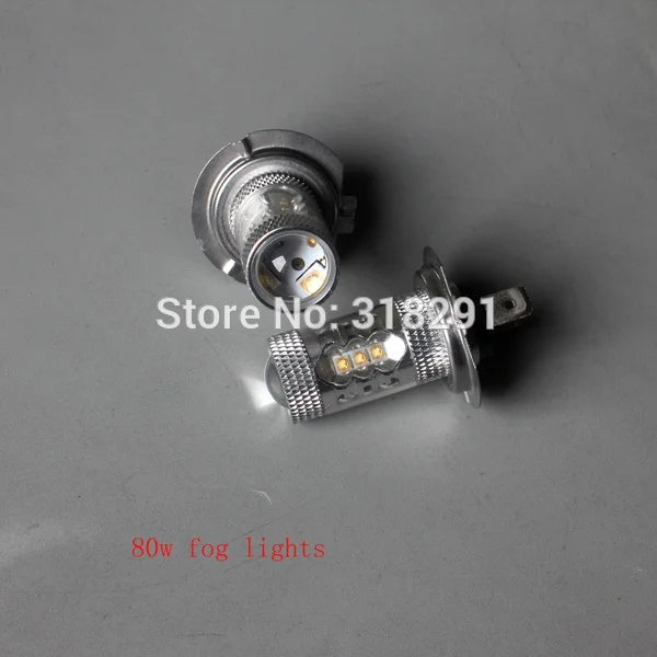 10 шт./лот Ba15s T20 1156 h11 hb4 h7 противотуманная фара 80 Вт высокомощная светодиодная