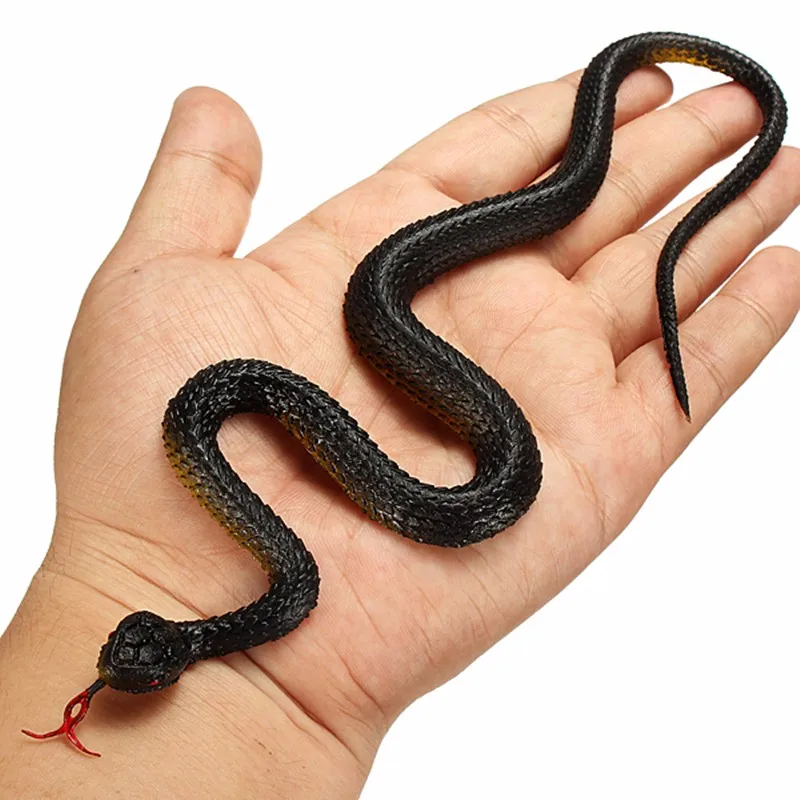 Kisangel 1 Pcs Highly Simulated Snake Toy Rubber Snake Creepy Scary Snake Python Toy Prank Toy for Kids Party Halloween