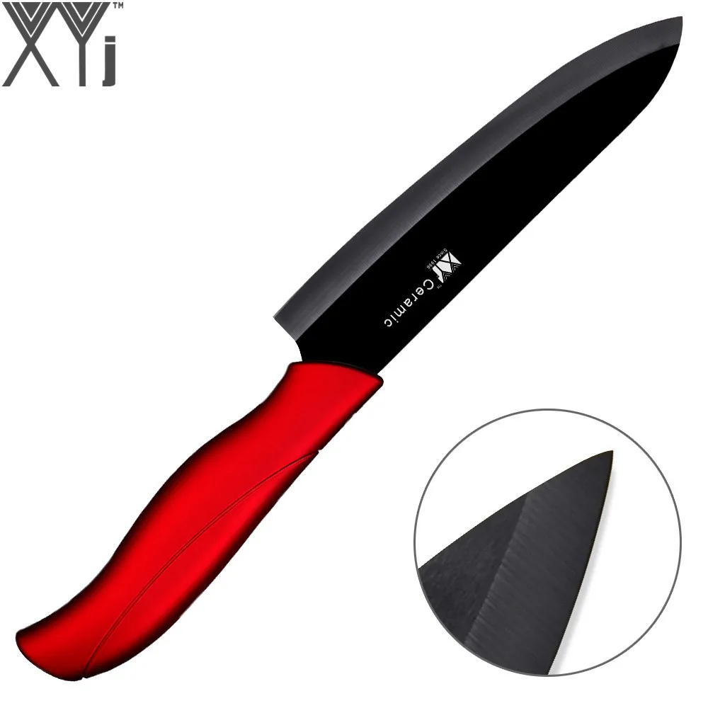 Tanie XYj noże ceramiczne czerwony uchwyt kuchenny nóż 3 \