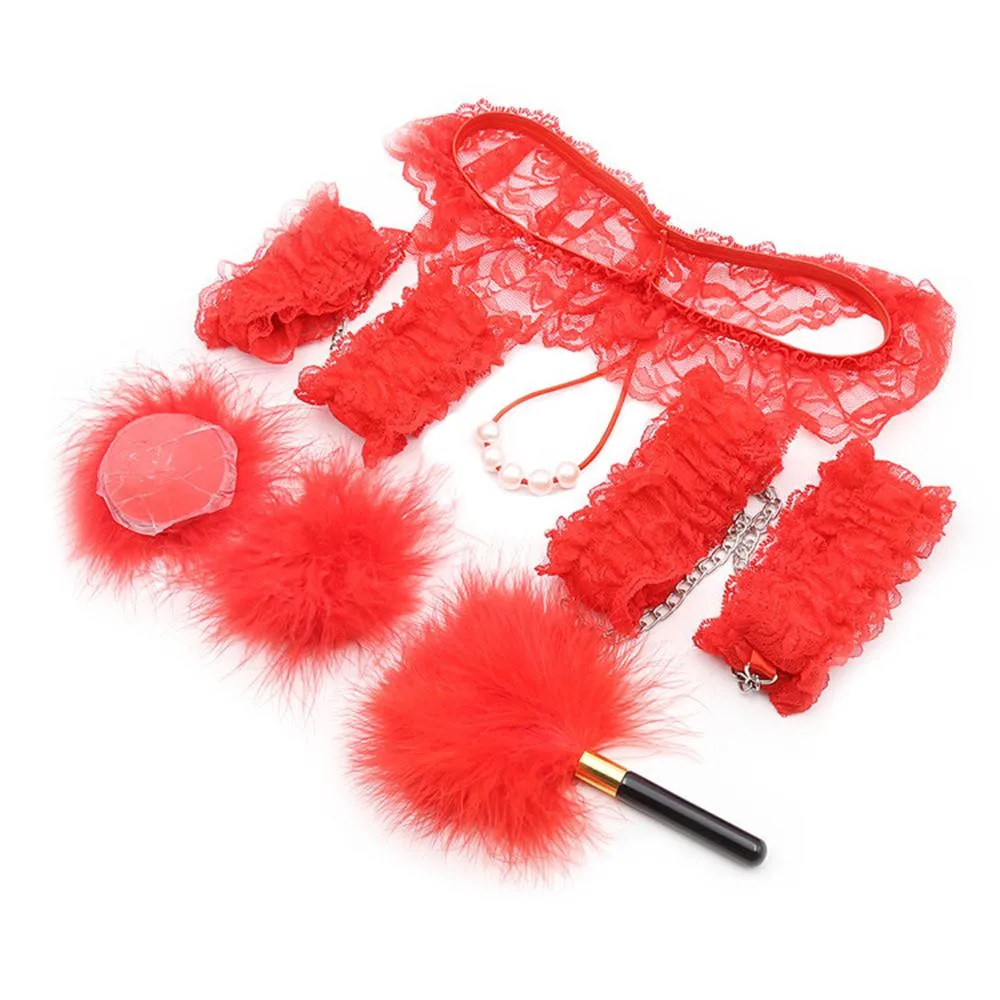 

1 Set Sexy Lace Adult Games Bundle Charm Toys Bondage Private Couple Set X6.19