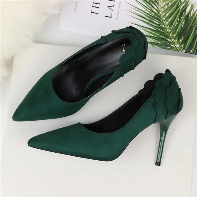 pink and green pumps