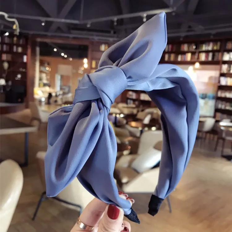 Haimeikang Hairband кроличьи уши ткань лук ободок девушки женщины волосы обруч ленты аксессуары для повязки на голову для Девочки Головные уборы