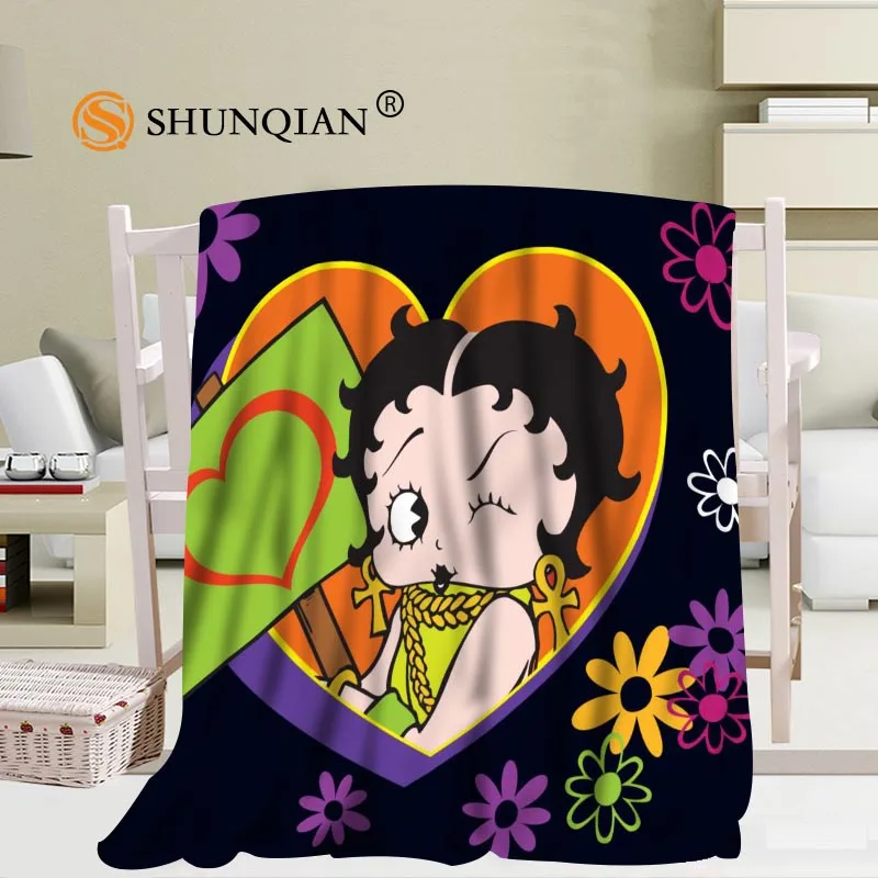 Изготовленное на заказ одеяло betty boop Фланелевое Falafel Fabric56x80inch 50X60 дюймов 40X50 дюймов диван-кровать пледы одеяло детское теплое одеяло для взрослых - Цвет: Blanket