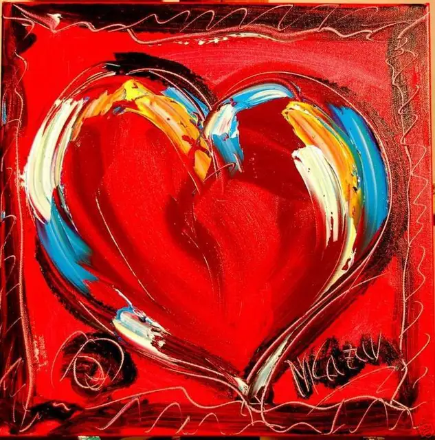 pop art red heart lover you oil paintings canvas large canvas