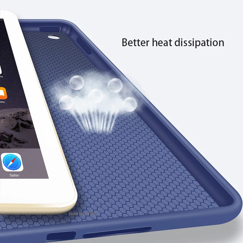 Чехол для нового iPad 9,7 дюймов AIR 1 AIR 2 с мягкой силиконовой подставкой+ умный чехол из искусственной кожи с магнитной застежкой для автоматического сна