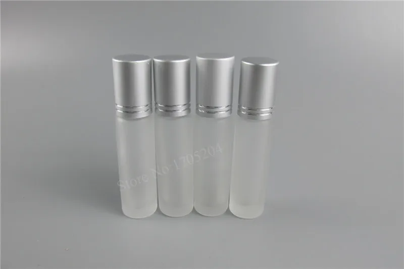 

10X10ml Empty essential oil glass bottle 1/3 oz glass roll on bottles 10cc Frosted perfume roller vials
