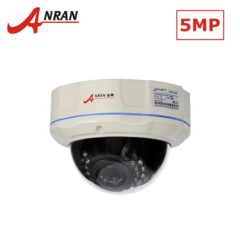 

ANRAN IR Dome IP Camera 5MP Full HD Outdoor POE CCTV Camera30IR Leds H.265 Night Vision P2P Security Camera Surveillance Camera
