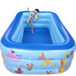 250 см прямоугольник 3 кольца детский надувной бассейн детский бассейн Семья Детские надувные бассейны Крытый плавание бассейн