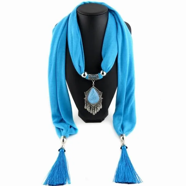 [RUNMEIFA] Новые шармы зимний шарф ожерелья кисточкой Национальный кулон шарф ожерелья для женщин шарф ожерелья ювелирные изделия оптом