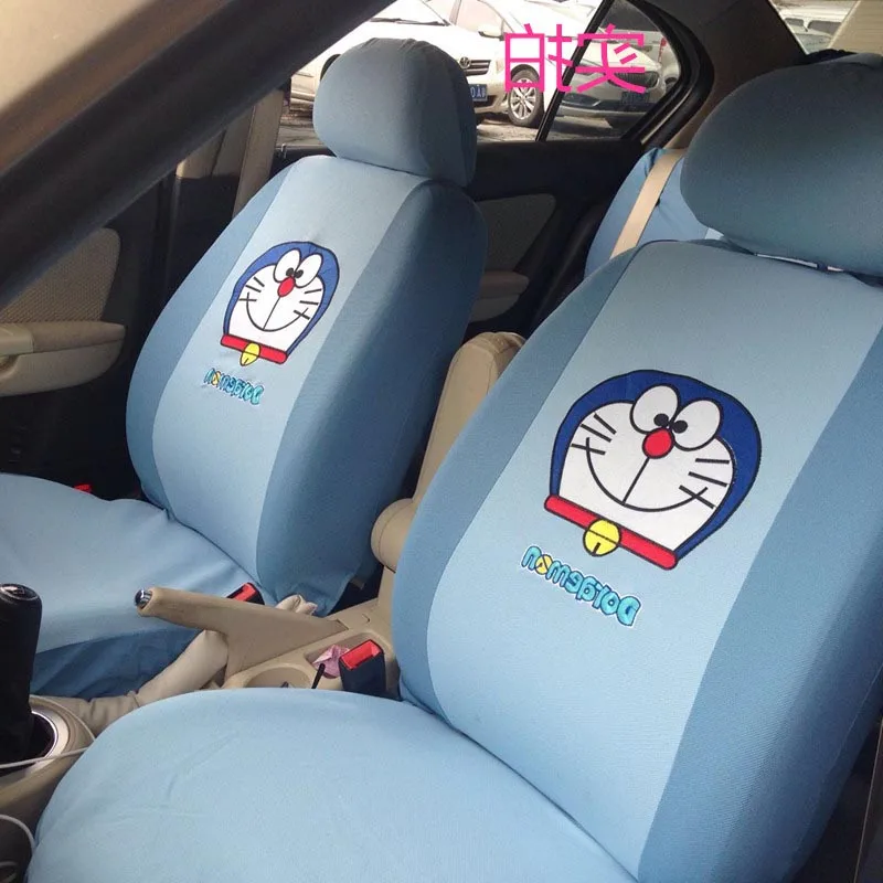 

10pcs Universal Doraemon Car Seat Covers Cartoon cushion styling Car interior Accessories for women