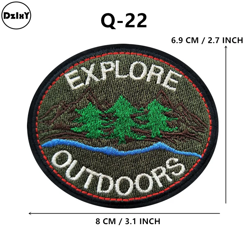 

Primeval Forest Embroidery Patches for Stripes on the Backpack Stickers on Fabric Iron on Clothes Appliques @Q-22