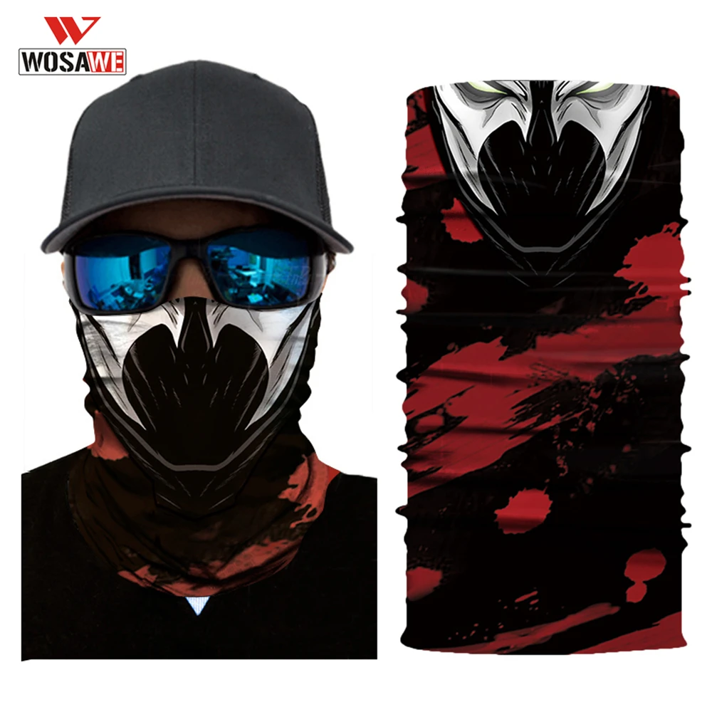 WOSAWE мотоциклетная маска Балаклава головной платок маски лицевой щит анти-УФ Череп Призрак Маска бандана Велосипедный спорт сноубординг Туризм шарф