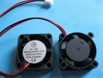 

10 Pcs Brushless DC Cooling Fan 24V 2510S 5 Blades 25x25x10mm 2 Wire