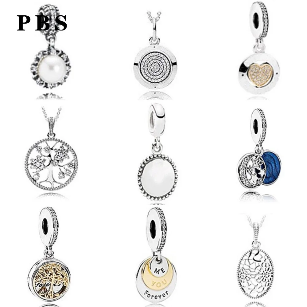 

PBS 100%925 Sterling Silver Original Copy High Quality 1:1 Multiple Styles Snowflake Love LOGO Beads Free Shipping