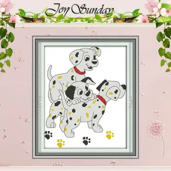 

Three Dalmatians patterns counted Cross Stitch 11CT 14CT Cross Stitch Set Wholesale DIY Cross-stitch Kit Embroidery Needlework