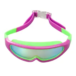 Детские широкие очки для плавания с мягкой Большой рамкой, без утечек, удобные противотуманные очки для плавания с защитой от солнца для