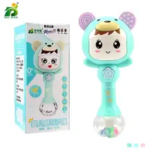 Buy Baby Rattles Hand Mobile Music Light Cute Sand Hammer Newborn toy 0-12 Months Teething Educational Baby Toy for kids BEI JESS Free Shipping